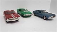 3 VINTAGE PLASTIC AMC JAVELIN CARS