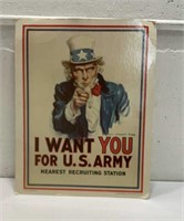 Vintage Uncle Sam "I Want You" Poster K16B