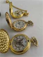 Three Vintage Gold Tone Pocket Watches SJC
