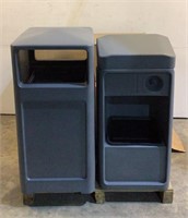 (4) Trash Cans And Wiper Stations