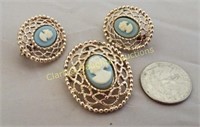 Vintage pin &clip earrings