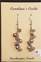Rose Quartz & Freshwater Pearl Earrings