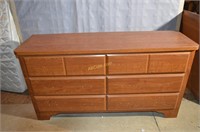 6-Drawer Dresser w/Mirror 60.5"x18"x32",