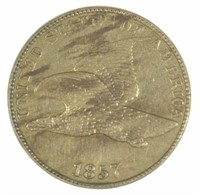 AU 1857 Flying Eagle Cent