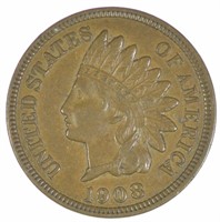 AU 1908-S Indian Cent