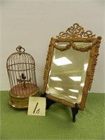 Victorian Fancy Vanity Mirror (7x10") & German -