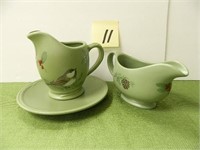 Pfaltzgraff Winterwood Dark Green - Gravy Boat w/