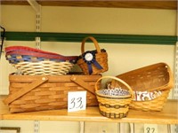 (6) Assorted Longaberger Baskets - Gathering -