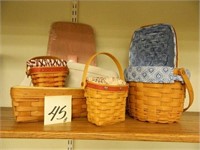 (5) Longaberger Baskets - Bread, Vegetable, Small-