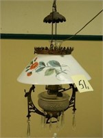Victorian Cottage Lamp w/ Floral Shade, Smoke -