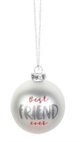Best Friend Glitter Christmas Ornament
