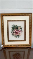 J&S Collection framed porcelain 3D flowers