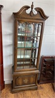 Lighted and mirrored 12 pane china cabinet