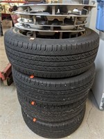 Michelin Honda Tires on rims with hub caps
