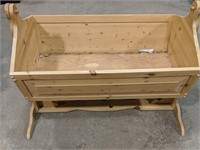 Wooden cradle 39"x22.5", 22.5" high
