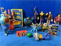 Vintage "Yellow Submarine" figures, VHS and