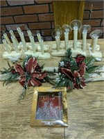 Nativity LED light, window candles, birchtree