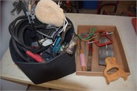 Bag and box lot of misc. hand tools