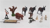 ASSORTED LEAD SOLDIERS & ANIMALS