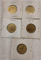 WHITE GOLD COINS / US / QTY 5