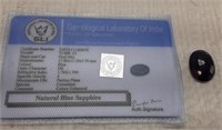 11.6600 CT NATURAL BLUE SAPPHIRE GEMSTONE COA