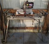 CRAFTSMAN MITER SAW W/ EXTENDABLE SUPPORTS & TABLE
