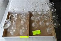 (18) PIECES OF GLASS STEMWARE