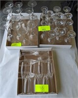 (41) PIECES OF GLASS STEMWARE ASSORTMENT OF SIZES