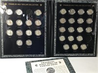 31 Franklin Half Dollars w/Book