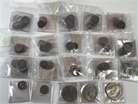 60 Mixed Coins Eisenhour $1 Buffalo Nickel & More