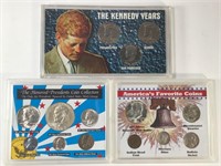 4 Packaged Coin Sets w/SIlver Coins