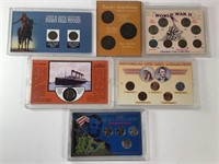 6 Packaged Coin Sets - Pennies & Nickels