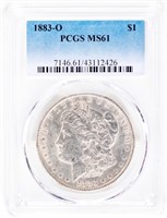 Coin 1883-O Morgan Silver Dollar PCGS MS61