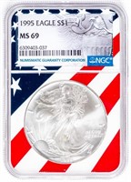 Coin 1995  American Silver Eagle NGC MS69