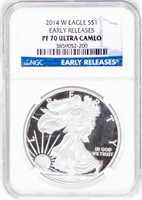 Coin 2014-W  American Eagle NGC  PR70 Ultra Cameo