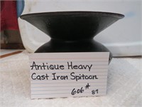 Antique Heavy Cast Iron Spittoon