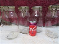 4 Vintage Half-Gallon Jars