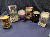 Lot of candles including Yankee
