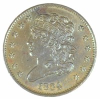 Uncirculated 1834 Half Cent