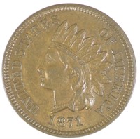 Very Choice AU 1871 Indian Cent