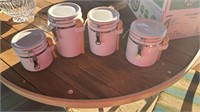 Lot of 4 White Canister Set