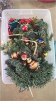 Lot of Christmas Greenery in tote