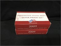 Two 2009 US Mint Silver Proof Sets