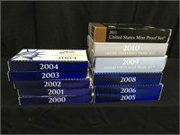 2000 - 2011 US Mint Proof Sets