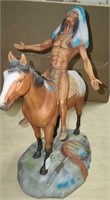 Native Indian on Horse Pottery