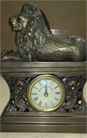 Colonial Clock Company 
Solid Bronze Lion Clock