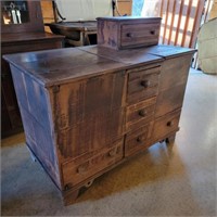 Antique Pine General Store Coffee Cabinet