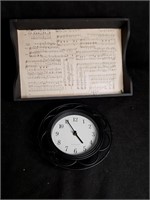 Wall Clock & Music Sheet Desk Tray