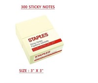 300 SELF STICKY NOTES - 3" x 3"