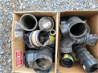 2 Boxes of Black 4" Pipe Fittings